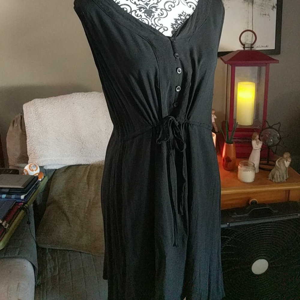 Summer lined cinch waist sundress.